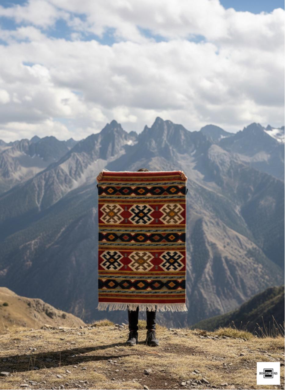 Vintage Nomadic Symbol Dhurrie