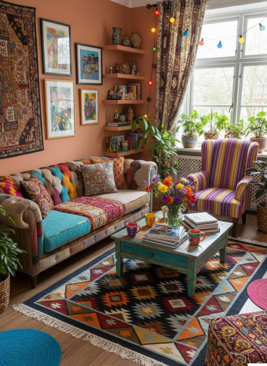 Southwestern Multicolor Kilim Dhurrie