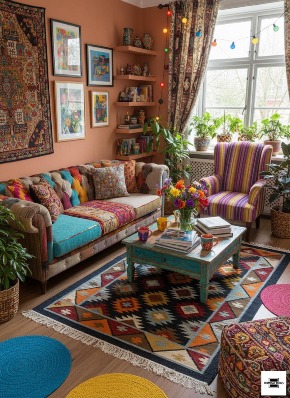 Southwestern Multicolor Kilim Dhurrie