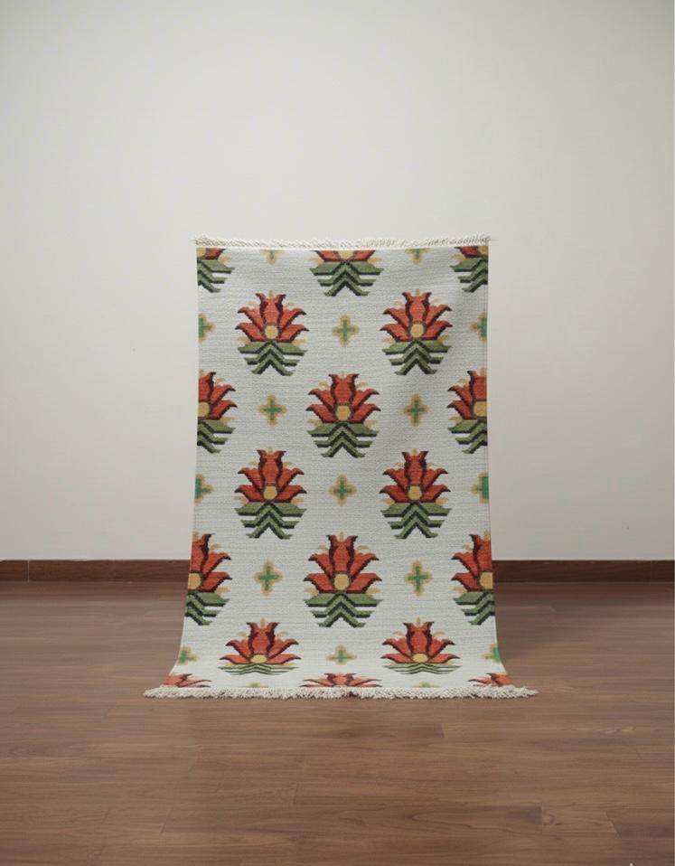 Floral Pop Kilim Dhurrie