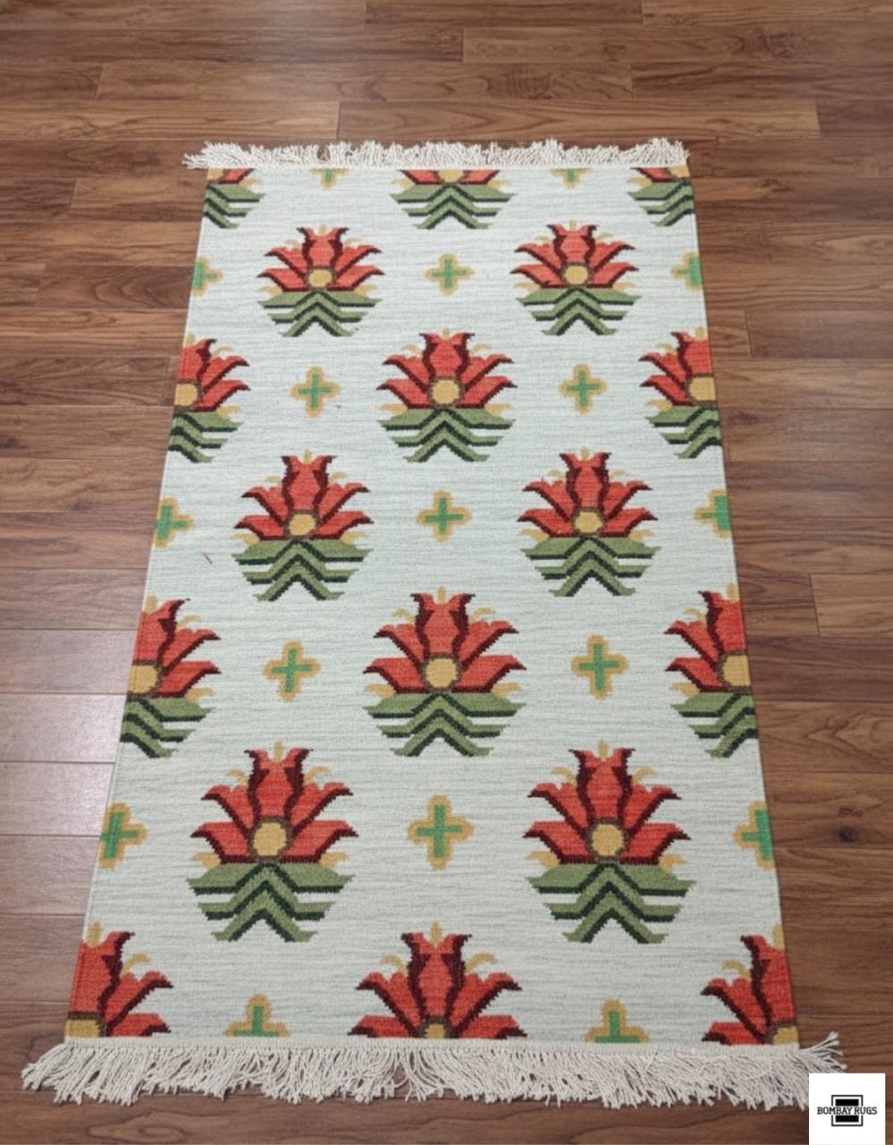 Floral Pop Kilim Dhurrie