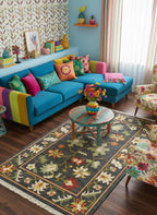 Grey Nomadic Geometric Kilim Dhurrie