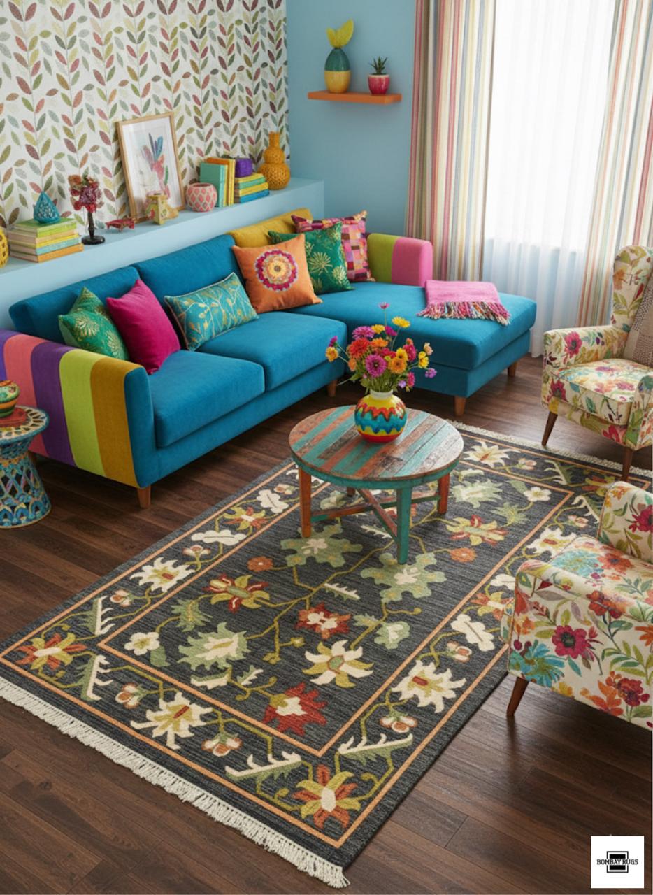 Grey Nomadic Geometric Kilim Dhurrie