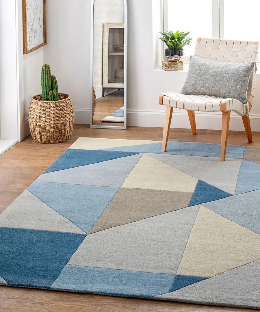 Modern Polygon Shapes Rug