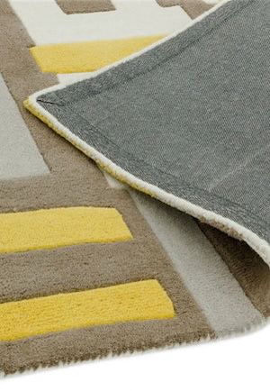 Urban Grid Mustard Rug