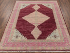 Crimson Geometry Rug