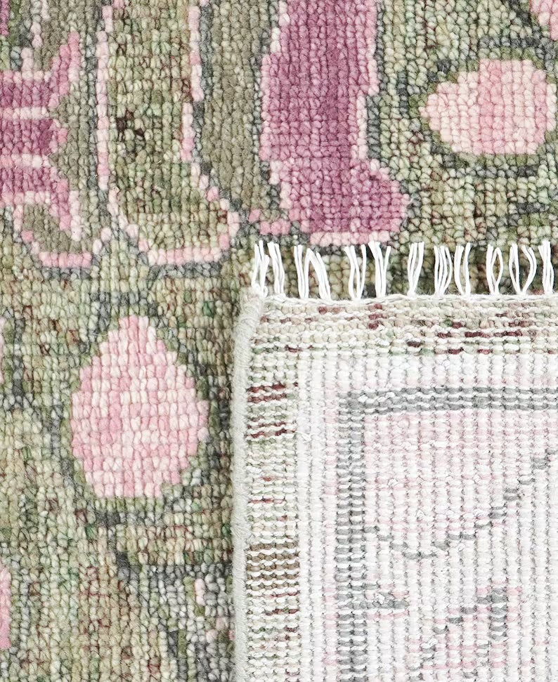 Pink and Green  Tribal Handknotted Rugs