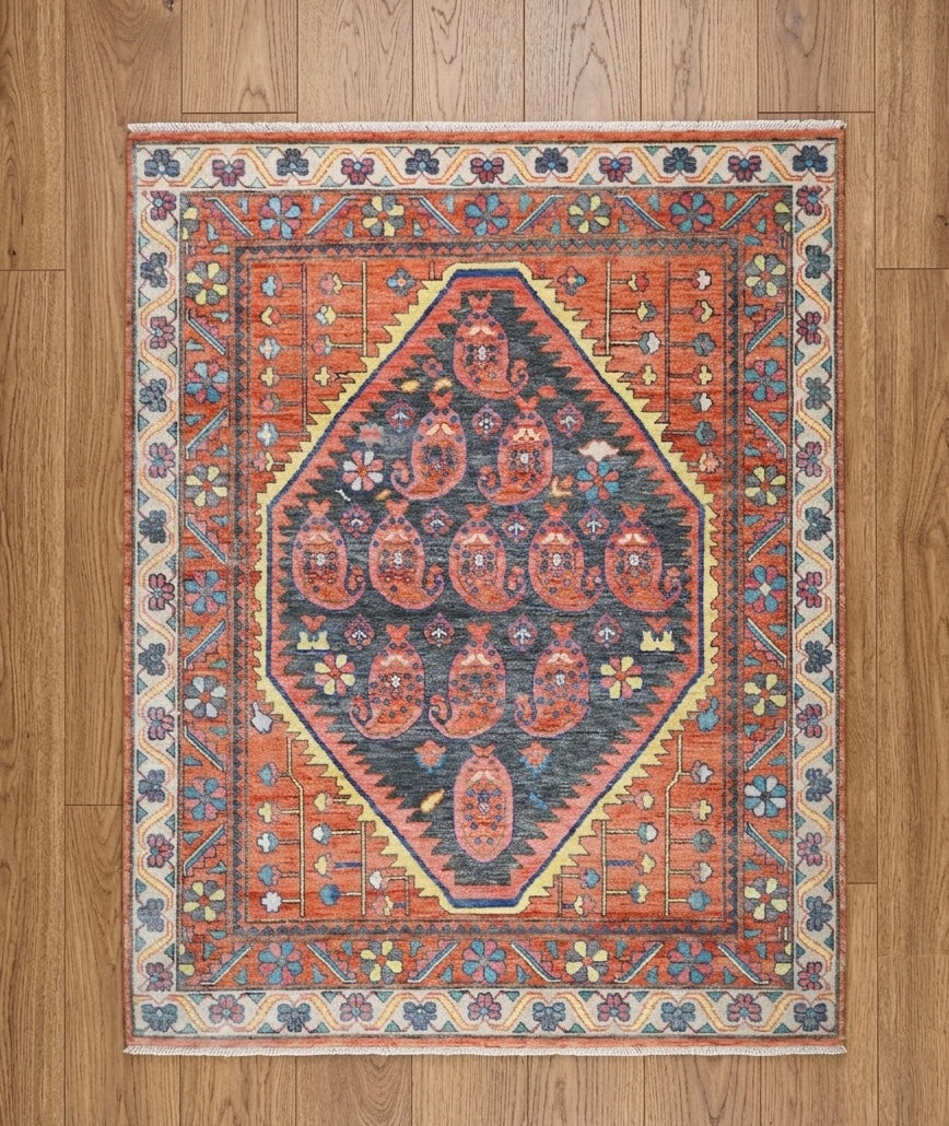 Multicolor Medallion Handknotted Rugs
