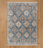Slate Blue Medallion Handknotted Rugs