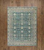 Modern Geometric Clover Motif Handknotted Rugs