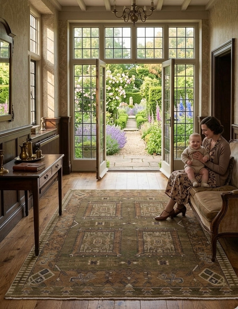 Vintage Brown Tribal  Handknotted Rugs