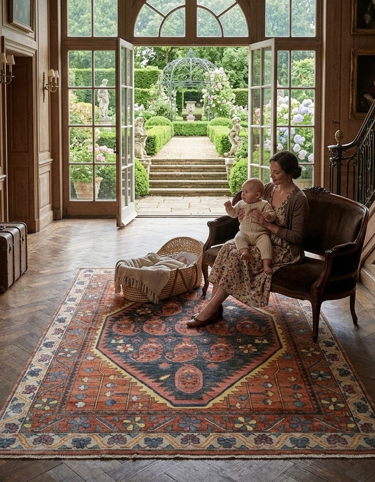 Multicolor Medallion Handknotted Rugs