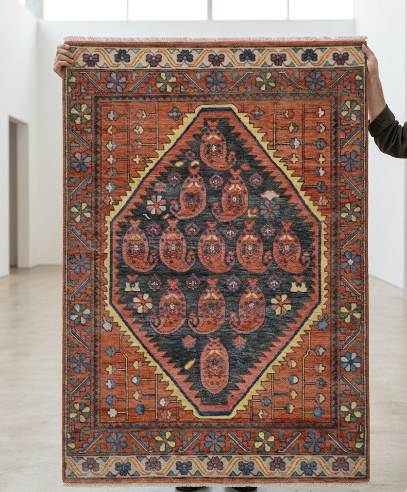 Multicolor Medallion Handknotted Rugs
