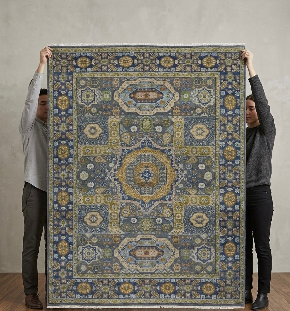 Traditional Medallion Handknotted Rug