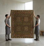 Vintage Brown Tribal  Handknotted Rugs