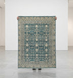Modern Geometric Clover Motif Handknotted Rugs