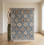 Slate Blue Medallion Handknotted Rugs