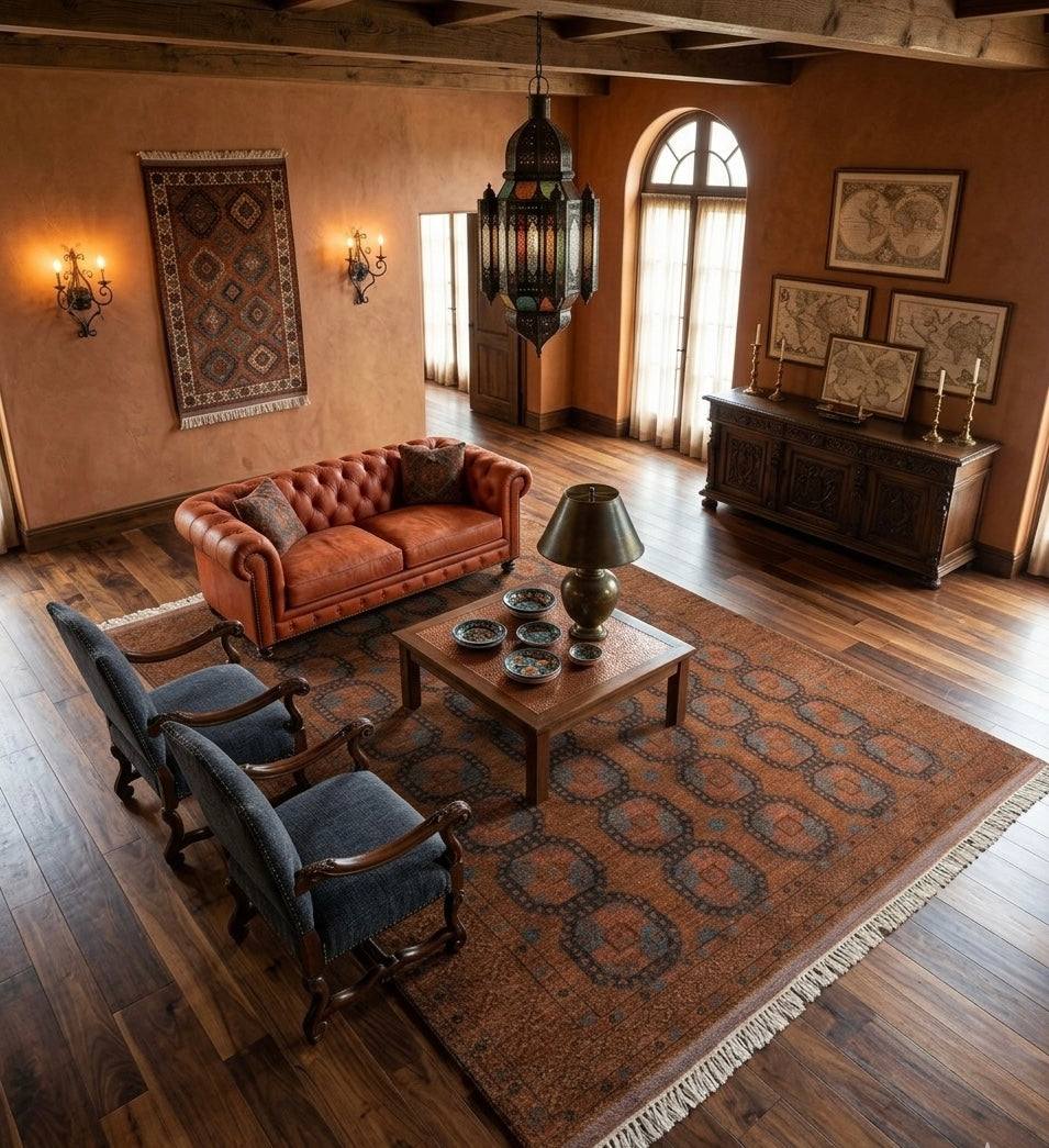 Sienna Lattice Heritage Handknotted Rug