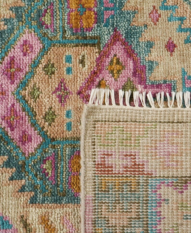 Hand-Knotted Multicolor Heritage Hexagon Rug