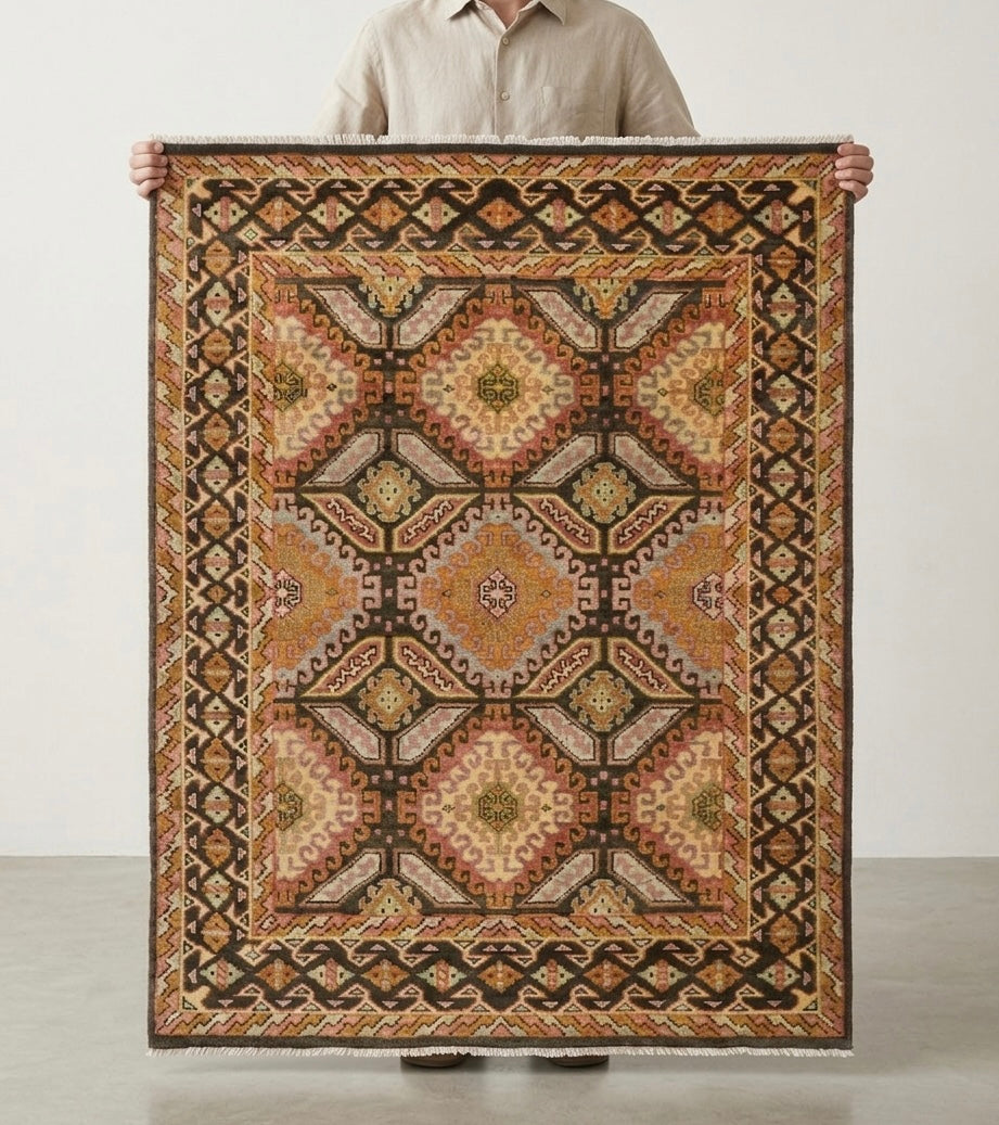 Tribal Geometric Handknotted Rugs