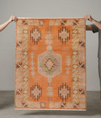 Afghani tribal Orange Handknotted Rugs