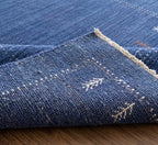 Hand-Knotted Indigo Blue Tribal Gabbeh Wool Rug