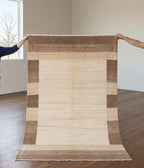 Hand-Knotted Gabbeh Rug - Earthy Sand & Mocha