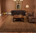Modern Hand-Knotted Gabbeh Rug with Diamond Border