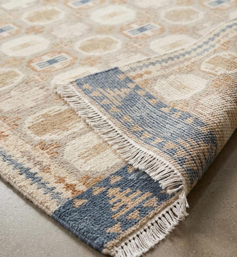 Orange & Cream Traditional Floral Handknotted Rugs