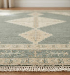 Hand-Knotted Charcoal Grey Modern Gabbeh Wool Rug