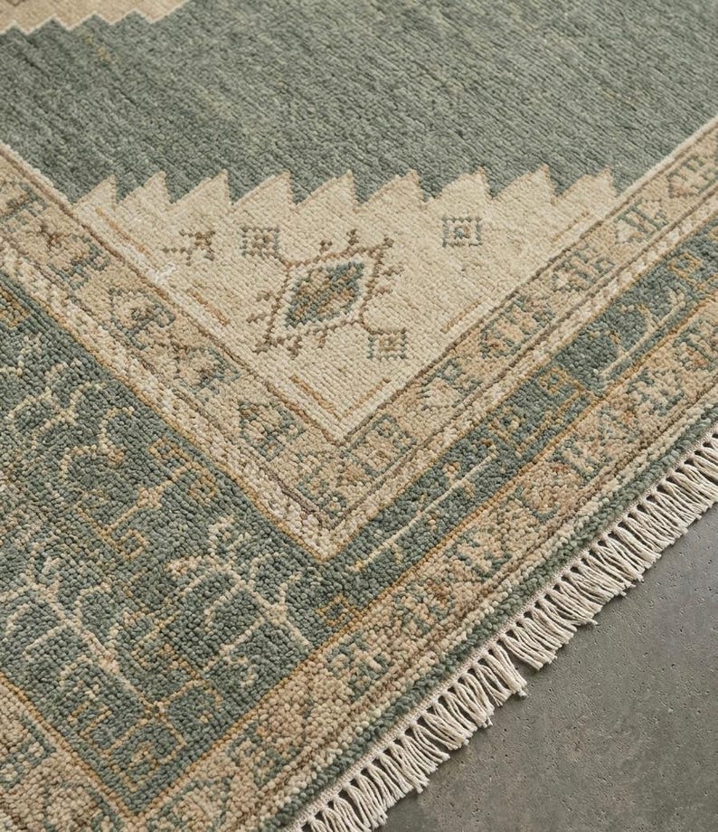 Hand-Knotted Charcoal Grey Modern Gabbeh Wool Rug
