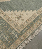 Hand-Knotted Charcoal Grey Modern Gabbeh Wool Rug