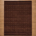 Distressed Amber Damask a Handknotted Rugs