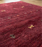 Earth Tone Geometric Color Block Hand-Knotted Rug
