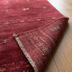 Earth Tone Geometric Color Block Hand-Knotted Rug