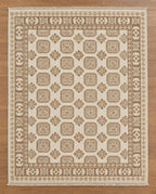 Soft Pink & Mauve Geometric Tree Pattern Rug - Hand-Knotted