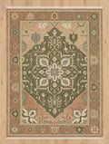 Modern Hand-Knotted Gabbeh Rug with Diamond Border