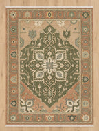 Modern Hand-Knotted Gabbeh Rug with Diamond Border