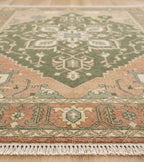 Modern Hand-Knotted Gabbeh Rug with Diamond Border