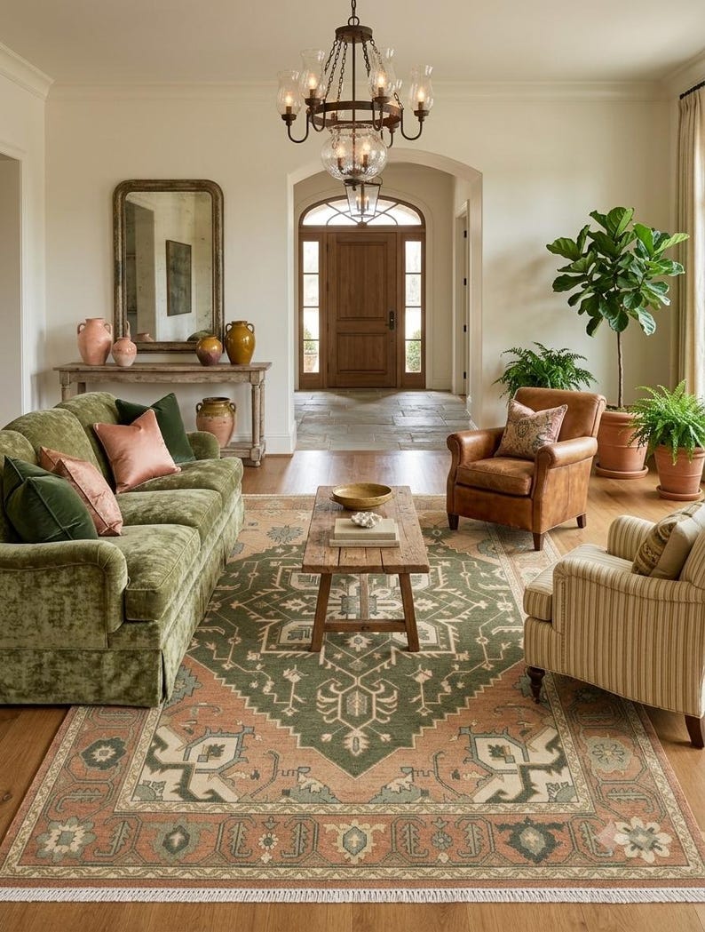 Modern Hand-Knotted Gabbeh Rug with Diamond Border