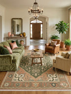 Modern Hand-Knotted Gabbeh Rug with Diamond Border