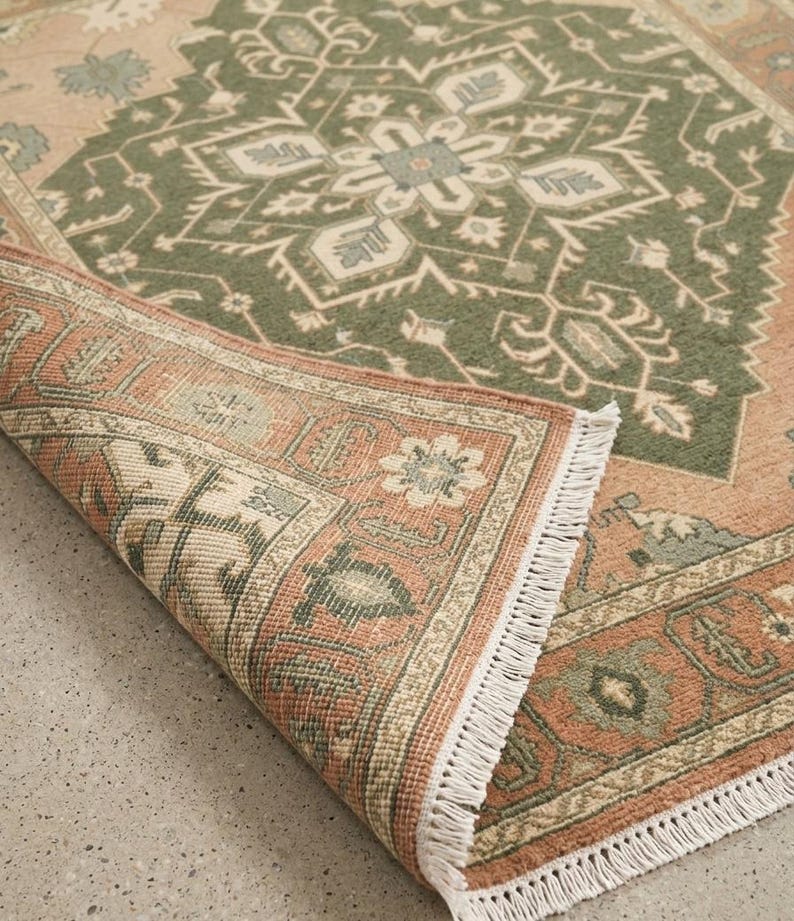 Modern Hand-Knotted Gabbeh Rug with Diamond Border