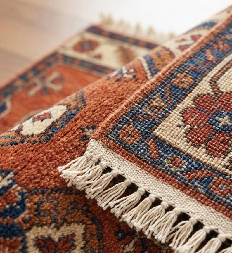 Midnight Indigo Gabbeh Hand-Knotted Rug