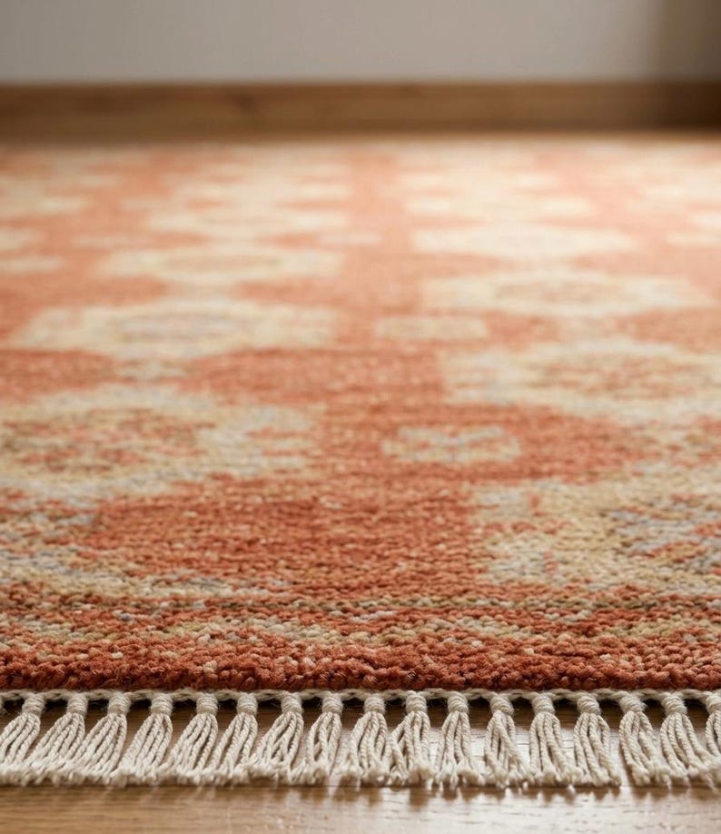 Hand-Knotted Sky Blue Gabbeh Rug with Tribal Floral Accents