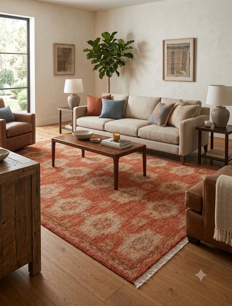 Hand-Knotted Sky Blue Gabbeh Rug with Tribal Floral Accents