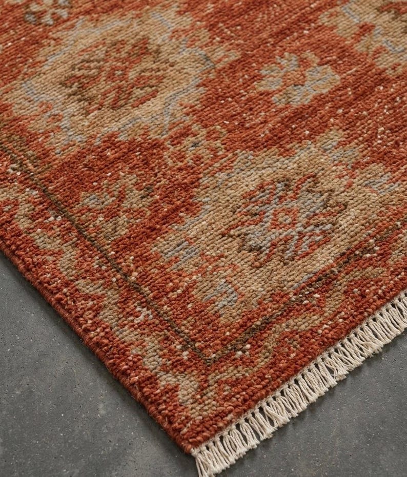 Hand-Knotted Sky Blue Gabbeh Rug with Tribal Floral Accents