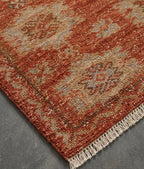 Hand-Knotted Sky Blue Gabbeh Rug with Tribal Floral Accents