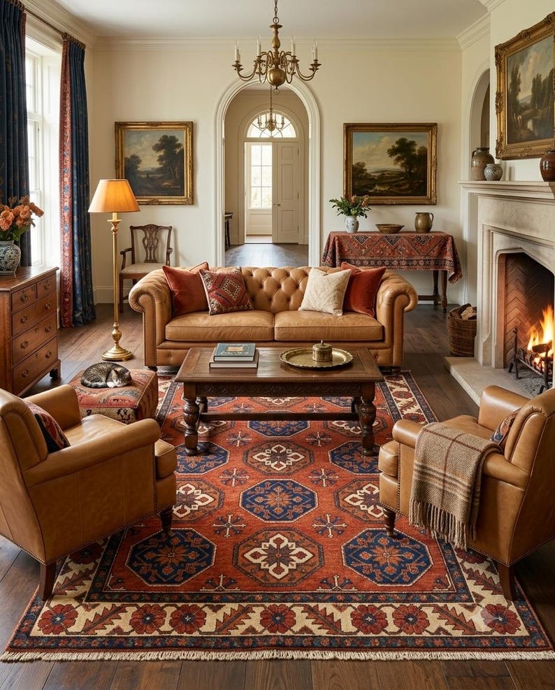 Midnight Indigo Gabbeh Hand-Knotted Rug