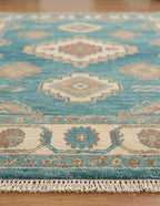 Hand-Knotted Gabbeh Tree of Life Rug in Cream and Multi-Color