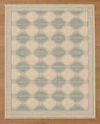 Rust Red Hand-Knotted Gabbeh Rug - Geometric Border Series